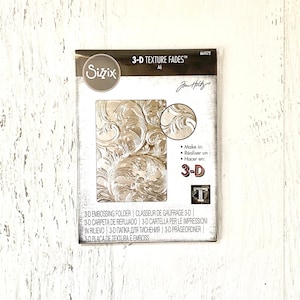 Tim Holtz/Sizzix 3D, texture fades, Elegant, #664172 for card making, art journaling, paper crafting, mixed media, embossing folders