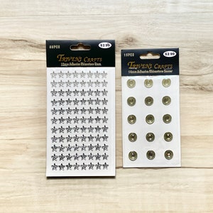 Self Adhesive Jet Black Rhinestone Sticker Strips 3mm 4mm 5mm 6mm 8mm  Diamante Rhinestone for Scrapbooking Paper Crafts Embellishment 