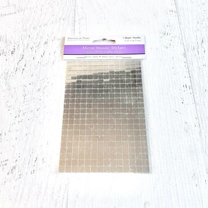 Für immer in der Zeit Spiegel-Mosaik-Aufkleber von Multicraft, quadratische Spiegelfliesen 0,6 cm, Klebstoff, Papierherstellung, Mischtechnik, Kartenherstellung, Schmuck