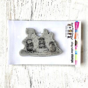 Sello adhesivo reposicionable Stampendous, Soaping Up, House Mouse de Ellen Jareckie, estampación, fabricación de tarjetas, scrapbooking, manualidades con papel