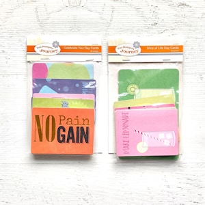 Tarjetas para diario Spellbinders FSJ Celebrate You o Slice of Life, 40 unidades por paquete, doble cara, desde 6 x 4 a 4 x 3 pulgadas, tarjetas, manualidades con papel, etiquetas para regalos