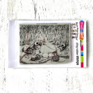 Stampendous herpositioneerbare plakstempel, popcorn vangen, huismuis van Ellen Jareckie, stempelen, kaarten maken, scrapbooking, papier knutselen