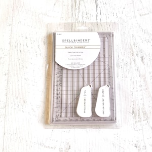 Spellbinders Quick Trimmer, inc. mat, trimmer, 2 blades w/ covers, Paper/Foil Trimming, Easy Sentiment Strips, Paper Crafting, Card Making,