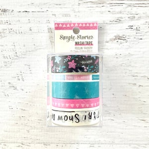 Cinta washi Simple Stories Feelin' Frosty, rollos de 3-15 mm + 2-8 mm, 75 pies, Navidad, vacaciones, invierno, planificación, manualidades con papel, fabricación de tarjetas