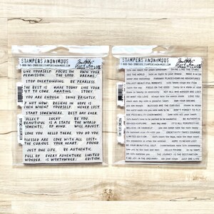 Stamper's Anonymous Tim Holtz Cling Stamp Set, winziger Text oder bemerkenswert, ideal für Art Journaling, Kartengestaltung, Mixed Media, Papierbasteln
