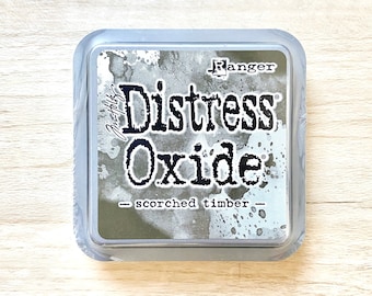 Tim Holtz Distress Oxide Ink Pad in Scorched Timber, Scrapbooking, Card making, art journaling, paper crafting, stamping, mixed media