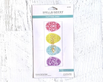Spellbinders Forever Spring Eggs Die, 3 pc. easter, scrapbooking, paper crafting, stamping, card making, spring holiday, egg hunt, journal