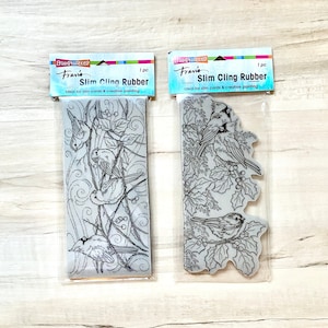 Stampendous Slimline Cling Stamps, verschneite Vögel oder Holly Chirps, Fran Seiford, Kartenherstellung, Papierherstellung, Winter, Weihnachten, Urlaub