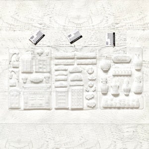 Molde blando A4 de Stamperia, Casa Granada Greek & Doors, fragancia Rose Parfum, Desire Street, polvo de arcilla/cerámica, manualidades con papel, arte alterado