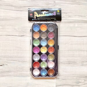 Pearlescent 21 Farben Aquarell Set von Yasutimo Niji, Malerei, Mixed Media, Kartenherstellung, Mixed Media, Canvas Art, Scrapbooking