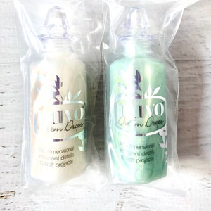Nuvo Dream Drops, van Tonic Studios, 1,4 fl oz fles in Cloud of Dragon Scales, voeg irisatie toe, papier knutselen, kaarten maken, mixed media