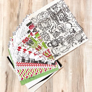 Canvas Corp Mixed and Match Jolly paper/fabric kit, 22 pages/pkg. w/ canvas, kraft, burlap, corrugated papers, fabric, holiday, christmas