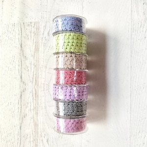 Mini ruban adhésif coeurs Vichy 3/8" May Arts, vendu par portions de 2 m, scrapbooking, fabrication de cartes, couture, embellissement, couronnes