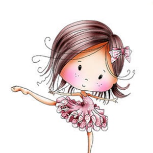 Polkadoodles Stamp Dancing Queen van LDRS Creative, 3,5 x 2,7" rubber, kaarten maken, papier knutselen, mixed media, scrapbooking, stempelen