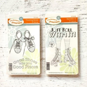 Spellbinders Stempelset, Traveling Schuhe oder Roll With It, ATC Größe, Scrapbooking, Kartenherstellung, Papierherstellung, Mixed Media, Art Journaling
