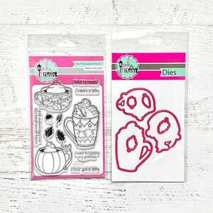 Pink & Main Need to Venti stempel- en stansset, 12 stempels/7 dies, papier knutselen, kaarten maken, scrapbooking, sentimenten, bedankt, ik hou van je
