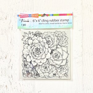 Sello adhesivo reposicionable Stampendous, suculentas, Fran Seiford, estampación, fabricación de tarjetas, scrapbooking, manualidades con papel, art journaling