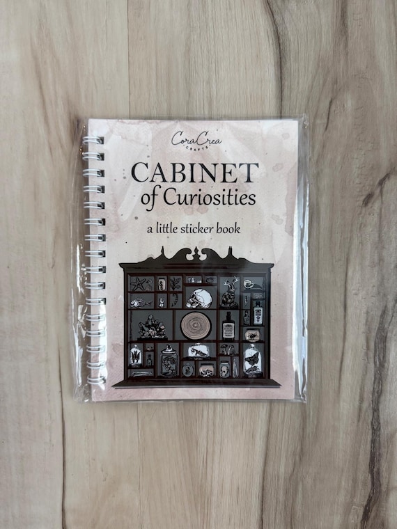 PET Sticker Book, Cabinet of Curiosities, vintage style clear background imagery, paper crafting, cards, junk journaling