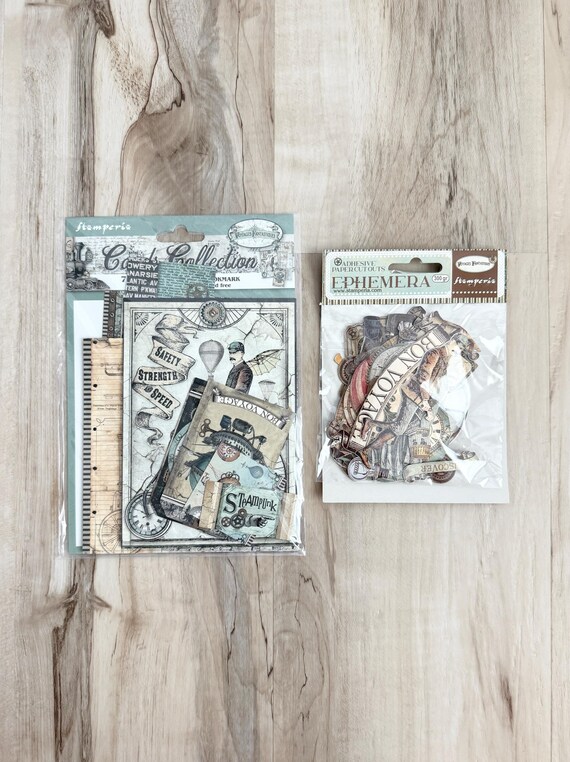 Stamperia Voyages Fantastiques Cards or Adhesive Die Cuts, vintage style, scrapbooking, card making, paper crafting, art journaling, travel