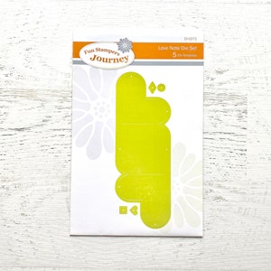 Spellbinders Fun Stampers Love Note-stans, 9,75 x 3,25 inch, 5 stansvormen, gestanst 3,25 inch (vierkant), scrapbooking, kaarten maken, papier knutselen, dagboek