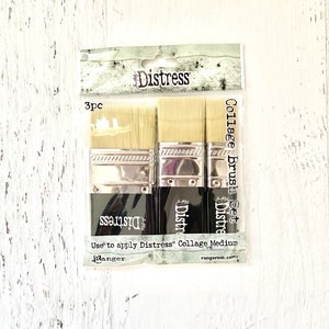 Pennelli per collage Tim Holtz Distress di Ranger, 3 dimensioni, ideali per collage, creazione di biglietti, creazione della carta, scrapbooking, tecniche miste