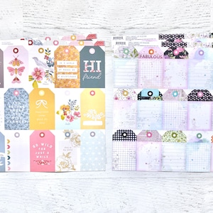 Etiquetas recortables con el texto "Life in Bloom" o "Wildflower" de Simple Stories, 2 hojas por paquete, doble cara, para hacer tarjetas, manualidades con papel, álbumes de recortes, flores