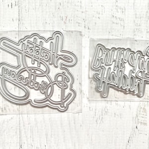 Happy Birthday Wort Dies, dünne Metallschablonen, 2 Stück/Set, Unbranded, Scrapbooking, Mixed Media Dies ist ein handgefertigtes Unikat