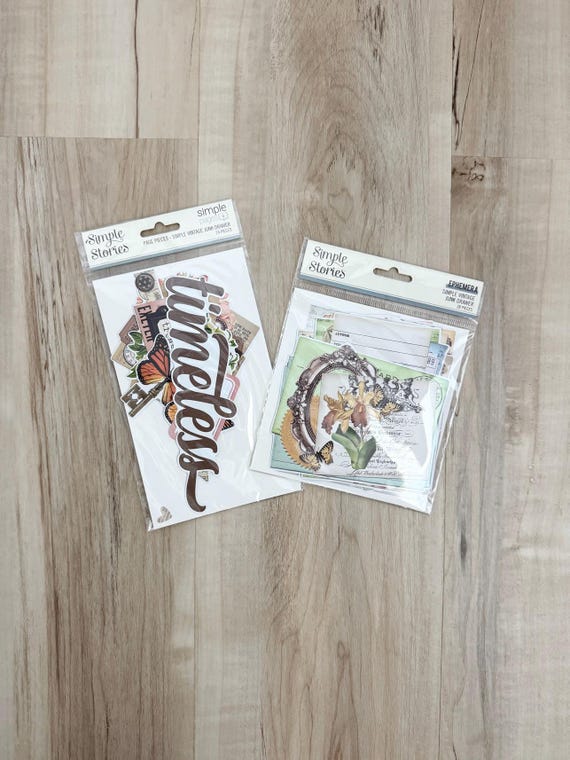 Simple Stories Simple Vintage Junk Drawer Ephemera or Page Pcs, paper crafting die cuts