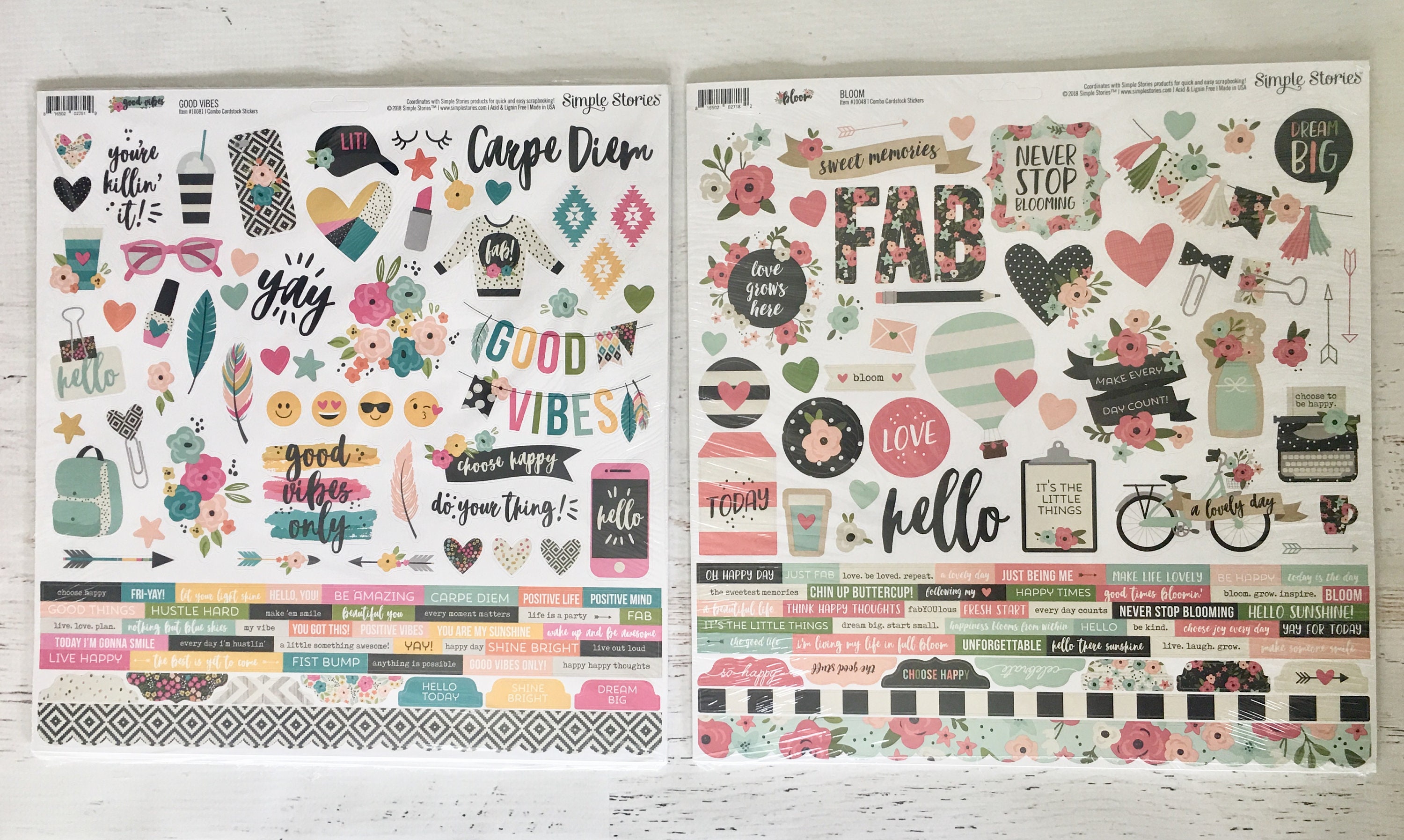 Pinkfresh Studio - Lovely Blooms Collection - Fabric Stickers