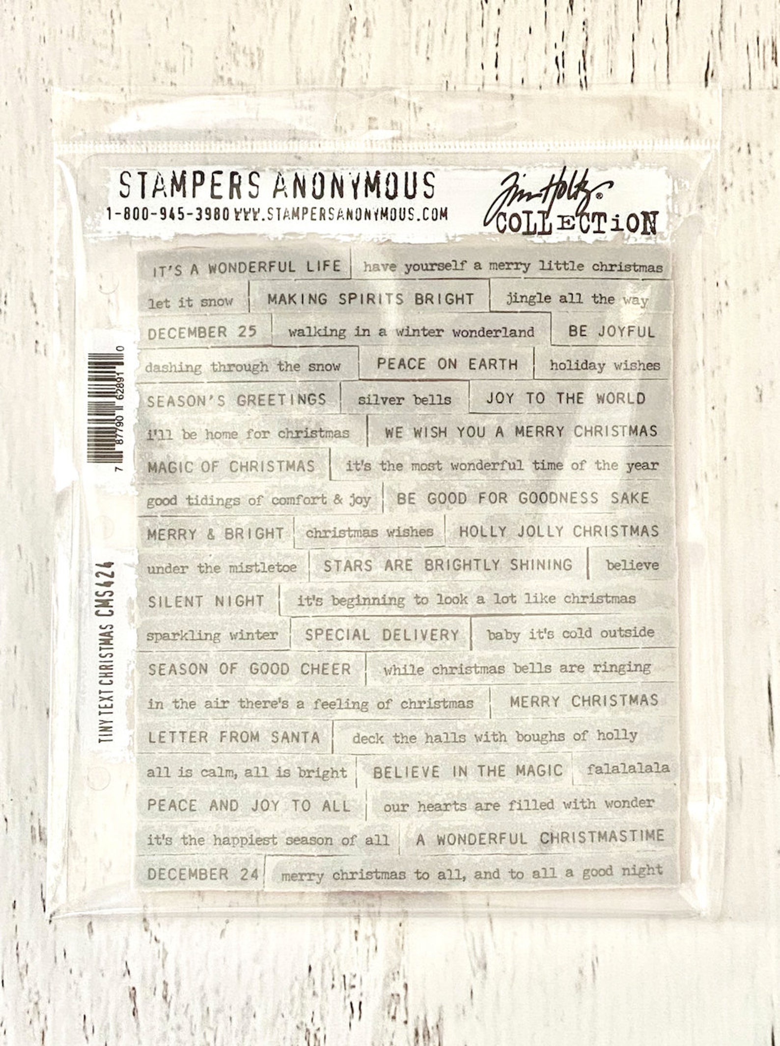 Stampers Anonymous Stamp Set Tim Holtz Tiny Text Christmas Etsy