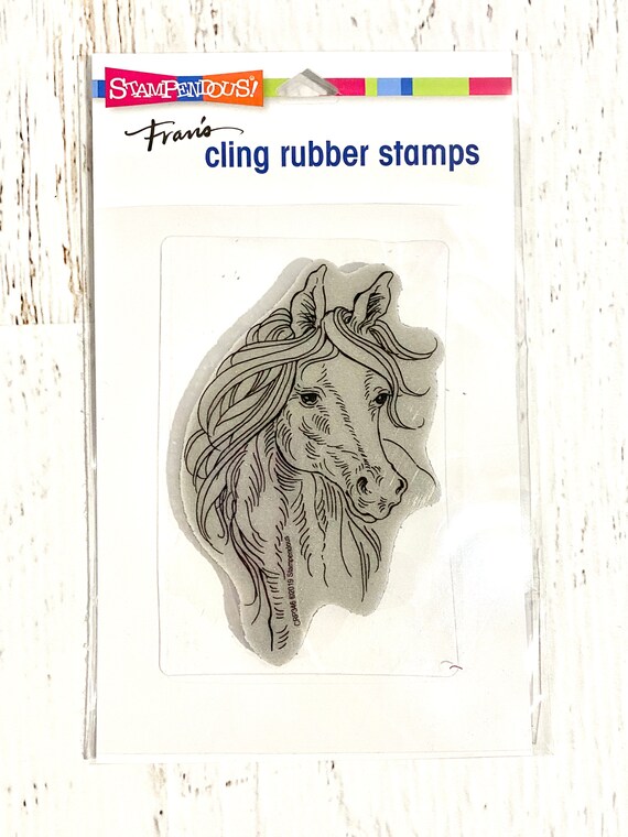 Stampendous repositionable Cling Stamp, Horse Portrait, Fran Seiford, stamping, card making, scrapbooking, paper crafting, art journaling