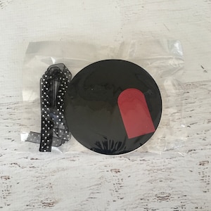 Álbum de aglomerado, circular, blanco/negro, mini álbum de recortes, 10 páginas, 4 pulgadas de diámetro, bebé, álbum de fotos, diario de arte, elaboración de papel