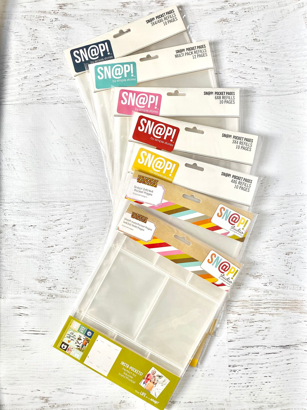 Simple Stories Snap Pocket Pages/refills, 6X8 Inch Binders/albums