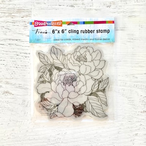 Stampendous repositionable Cling Stamp, Peony Pair, Fran Seiford, 6x6, stamping, card making, scrapbooking, paper crafting, art journaling
