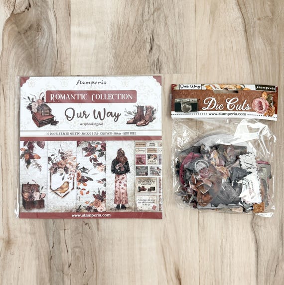 Stamperia Our Way 8X8 paper collection or Chipboard Die Cuts, scrapbooking, card making, paper crafting, art journaling. women, roses, birds