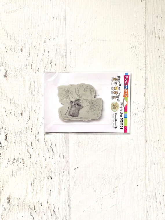 Stampendous repositionable Cling Stamp,Sparkler Art, House Mouse by Ellen Jareckie, stamping, card making, scrapbooking, paper crafting