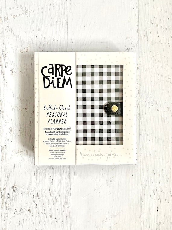 Carpe Diem Personal Planner - Black Blossom