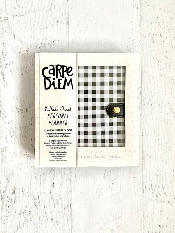 Carpe Diem Personal Planner - Black Blossom