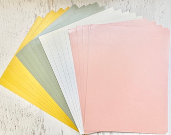 Darice Pearlescent Card stock, 8.5X 11 sheets, 20 shts, 5ea. Gold, Silver, Opal, Pink
