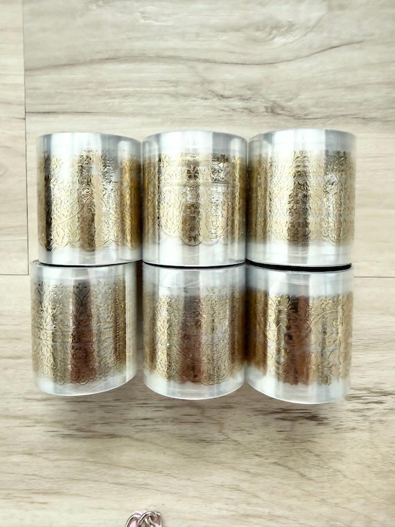 Starlight Flickered Lace PET Tape, 1.77 x78.7" roll, gold, paper crafting, card making, junk journaling