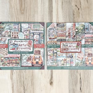 Stamperia Art of Travelling Collection, 8X8", 22 Seiten einseitig oder 10 Seiten doppelseitig, Scrapbooking, Kartenherstellung, Papierherstellung, Journaling