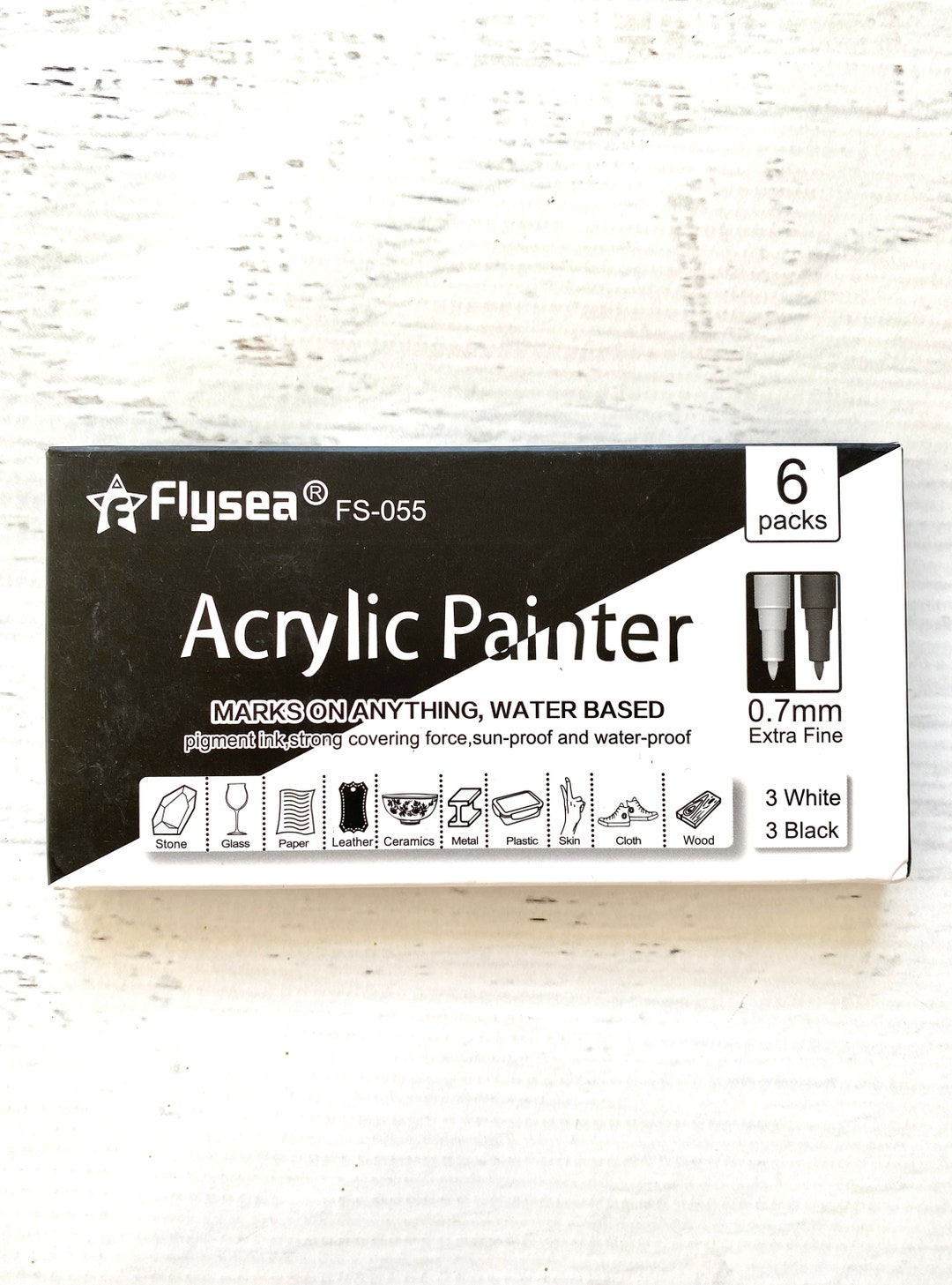 Flysea Acrylic Premium Paint 0.7mm Extra Fine Tip Marker 6 Etsy