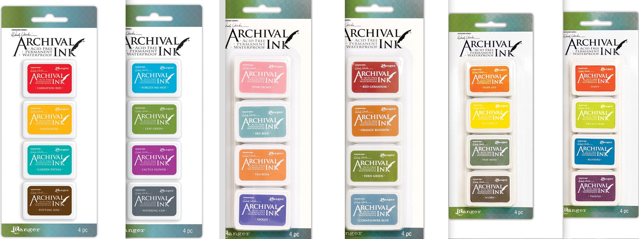 Wendy Vecchi Mini Archival Ink Pad sets, Kit 16, stamping, card