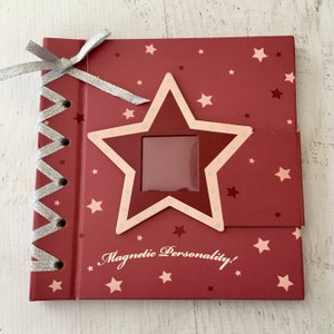 Diario de personalidad magnético/miniálbum, encuadernado con cinta adhesiva, álbum de recortes, 40 páginas, tamaño 6 7/8 X 7", cierre magnético, manualidades con papel