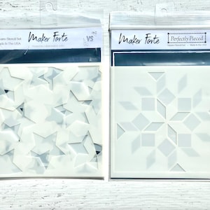 Plantillas de capas Maker Forte, mylar, estrellas Bokeh o bloque para acolchado, manualidades con papel, fabricación de tarjetas, decoración, pintura, técnica mixta, impresión en gel