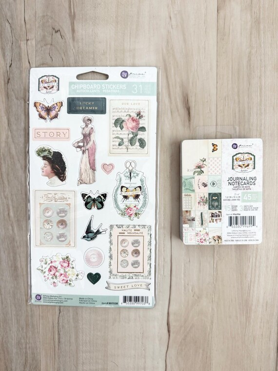 Prima My Sweet Journaling Cards or Chipboard Stickers, card making, paper crafting
