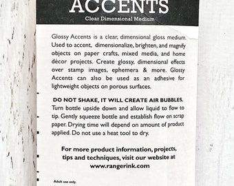 Ranger Glossy Accents Clear Dimensional Medium 2oz/59ml