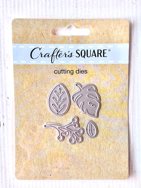 Crafter's Square Metal Cutting Dies, Leaves and Berries, ~1