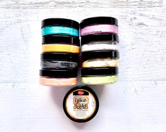 Viva Decor Inka Gold, Art Paint, 2.2 oz jars, decorative color for paper crafting, wood craft, home decor, altered art, canvas art, journal