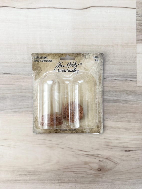 Tim Holtz Ideaology Small Display Dome, open pkg- 1 dome + extra cork, embellishment, paper craft, mixed media, miniatures, art assemblage